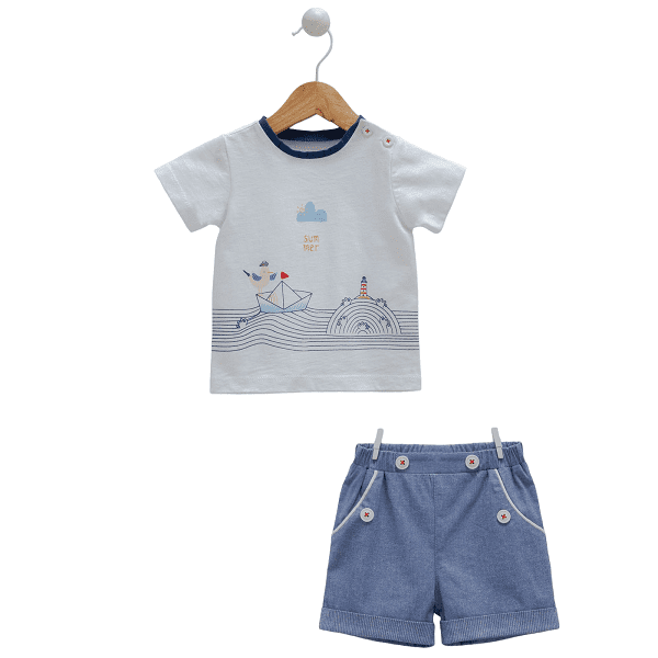 Caramell. Комплект футболка+шорты, LACIVERT, серия MARINE BOY