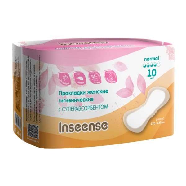 INSEENSE Прокладки женские гигиенические послеродовые, 10 шт