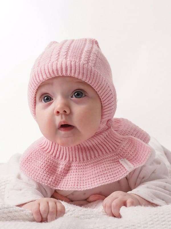 Шапочка-капор для новорожденного Барбариска, розовый