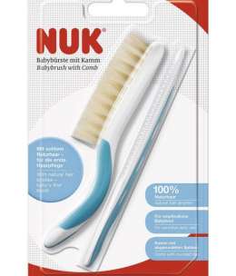 NUK. Расческа и щетка для волос натуральная 0+