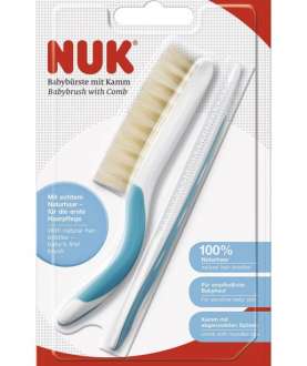 NUK. Расческа и щетка для волос натуральная 0+