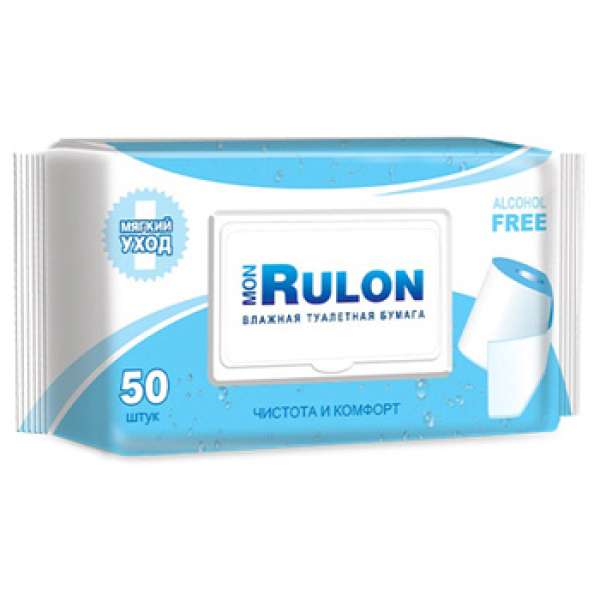 Влажная туалетная бумага Mon Rulon, 50 шт.