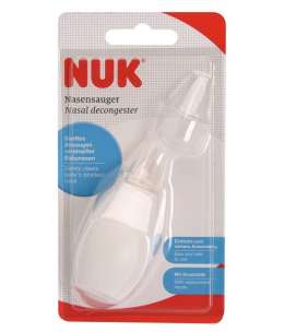 NUK. Аспиратор для носа со сменными насадками 0+