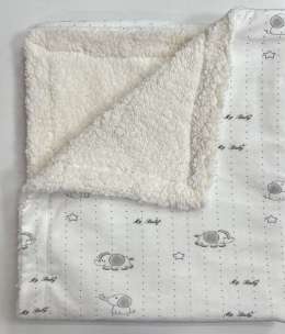 Одеяло-плед для новорожденных плюшевый с мехом