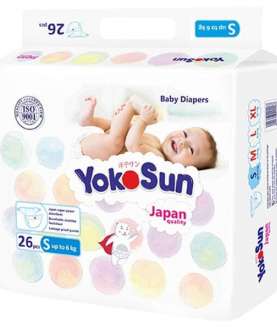YokoSun. Подгузники для новорожденных S (до 6 кг), 26 шт