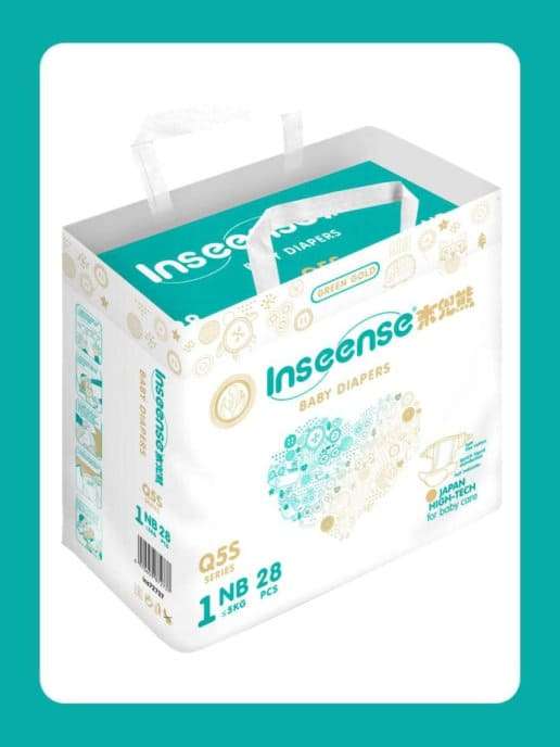 INSEENSE. Подгузники для новорожденных с вырезом для пупка NB (0-5 кг) 28шт