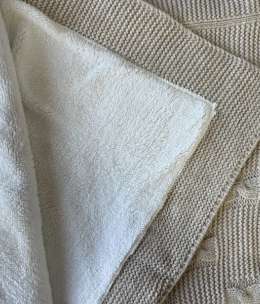 Одеяло плед вязаный для новорожденных с мехом