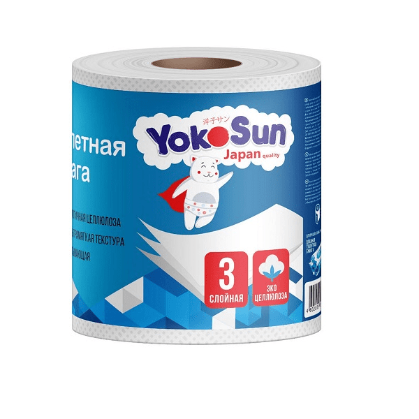 YokoSun.Туалетная бумага 3 слоя