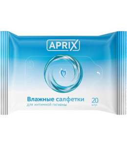 Влажные салфетки для интимной гигиены APRIX,20 шт.