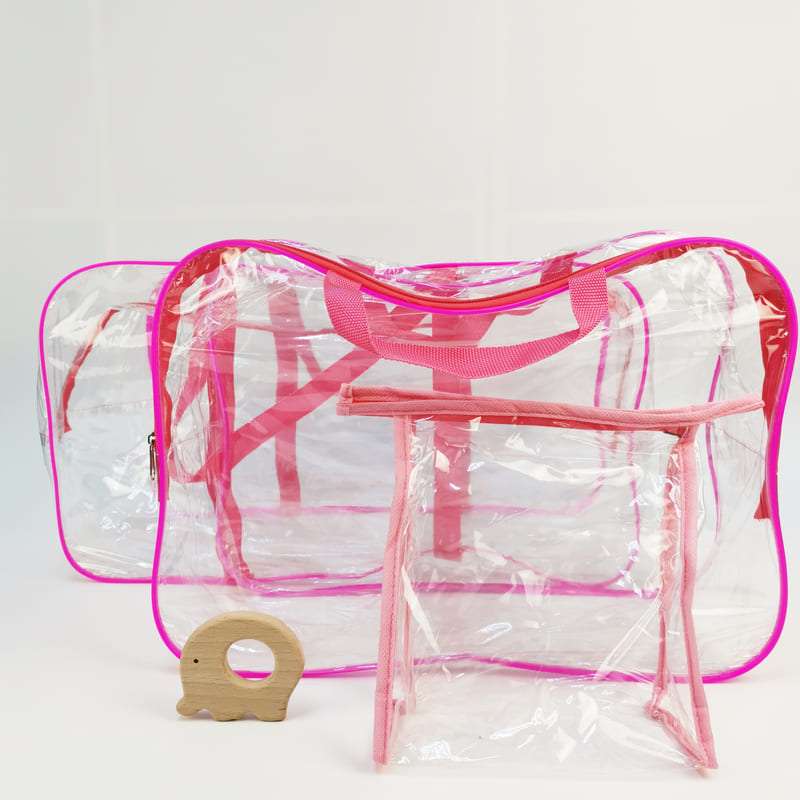 Комплект сумок в роддом 3 в 1, розовый