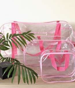 Комплект сумок в роддом 3 в 1, розовый