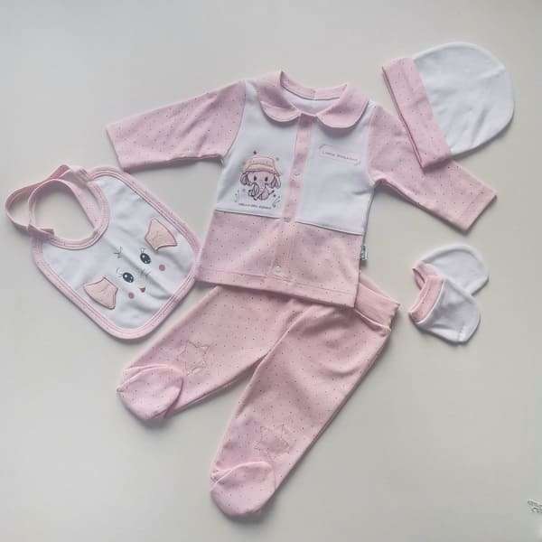 Комплект для новорожденного, слоник розовый