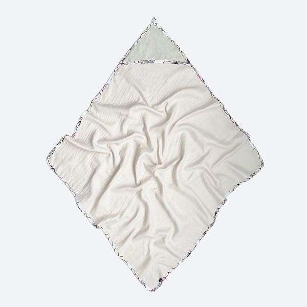 Mjölk. Комплект: Муслиновое полотенце с уголком и салфетка Пудра