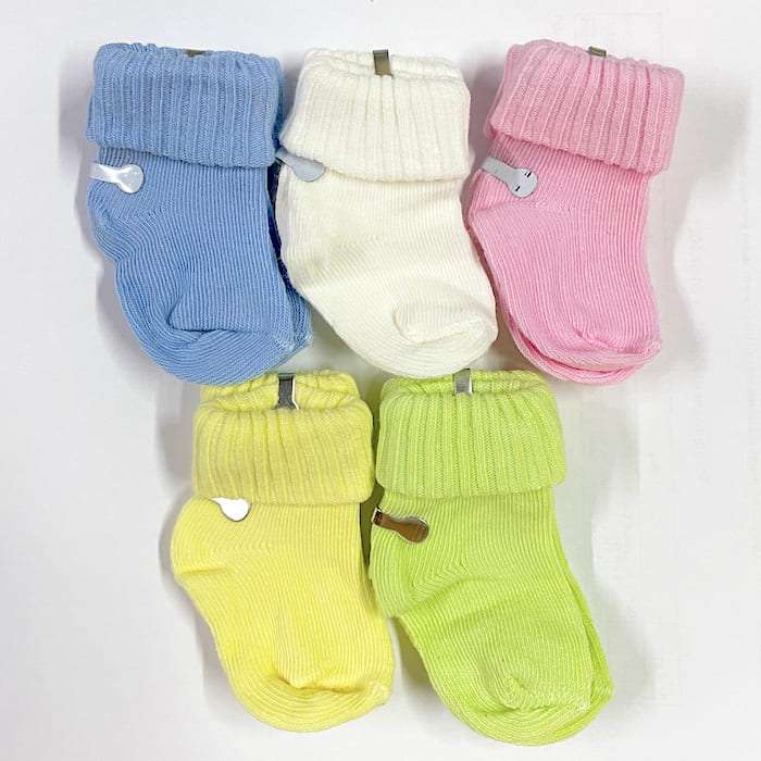 Носки для новорожденных, цветные