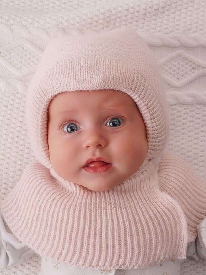 Шапочка-капор для новорожденного Беби, светло-розовый