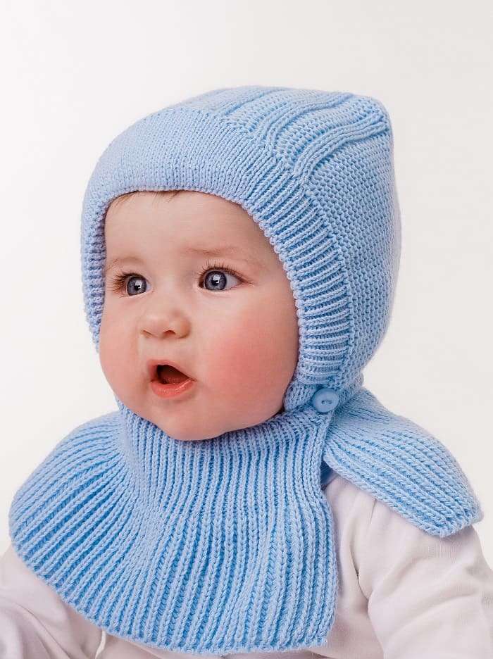 Шапочка-капор для новорожденного Гарри, голубой