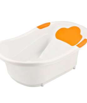 ROXY-KIDS Ванночка для купания с анатомической горкой и сливом, оранжевая
