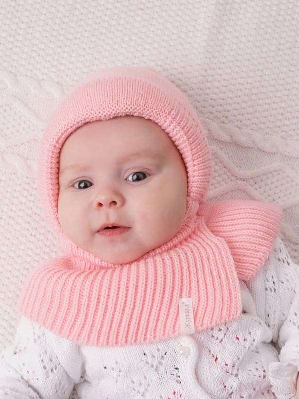 Шапочка-капор для новорожденного Непоседа, розовый